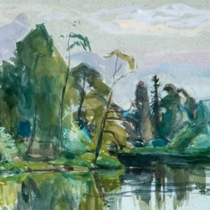 Eero Järnefelt, Onnen ja lemmen saari, 1934, 32,5 x 49 cm